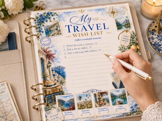 Vacation WishList - Travel Bucket List Printable